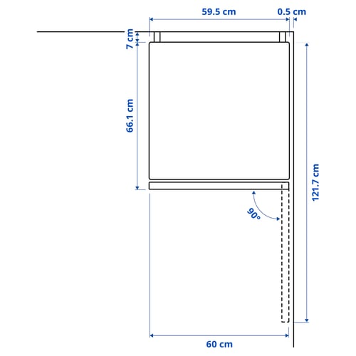 VINDÅS ثلاجة/مجمدة, IKEA 300 مستقل/أبيض, 223/120 ل