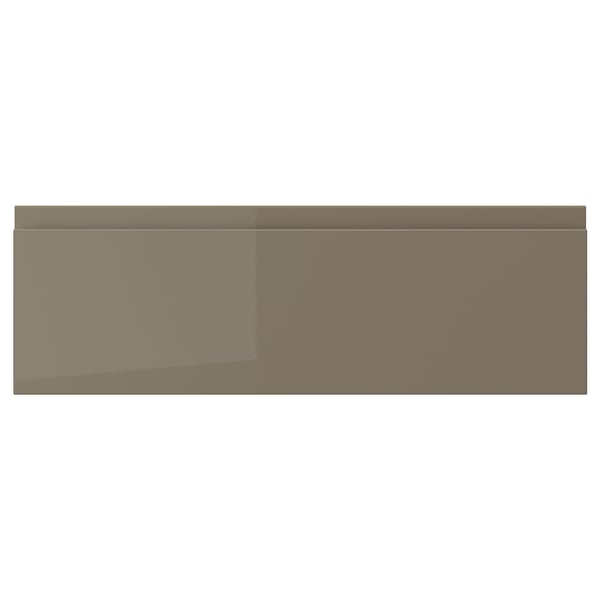 VOXTORP واجهة دُرج, لامع رمادي غامق-بني, 60x20 سم