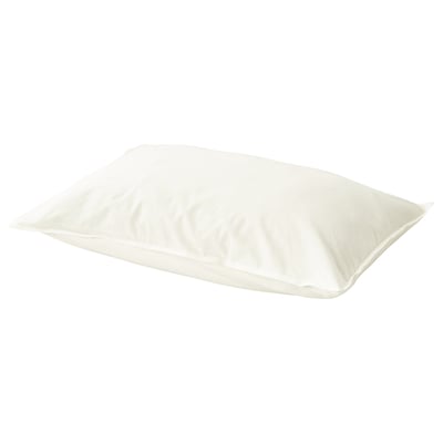 Beige ÄNGSLILJA recycled cotton pillowcase, minimalist rectangular design.