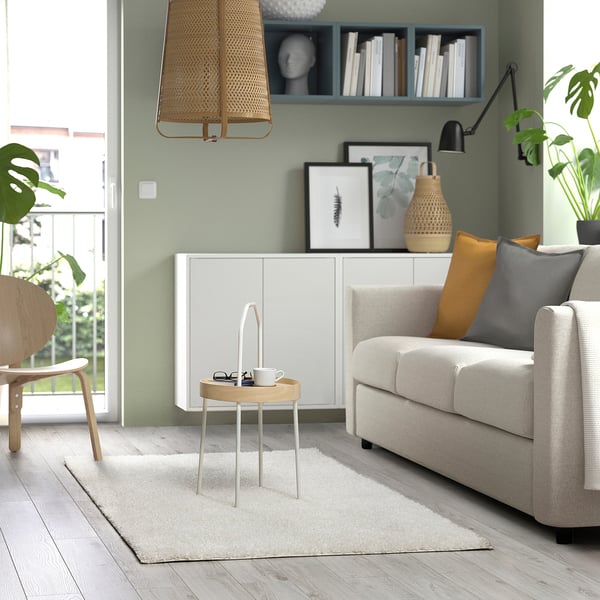 ÄRENDE Rug, high pile, off-white, 120x180 cm