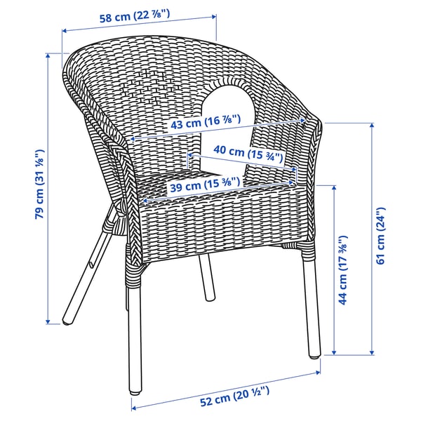 Illustration with measurements for the product: AGEN.