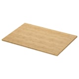 ÅLSKEN wooden countertop. Light beige, rectangular, smooth surface. Natural bamboo grain.