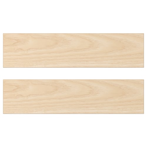 ASKERSUND light ash wood grain kitchen drawer fronts, rectangular shape, melamine and particleboard material.