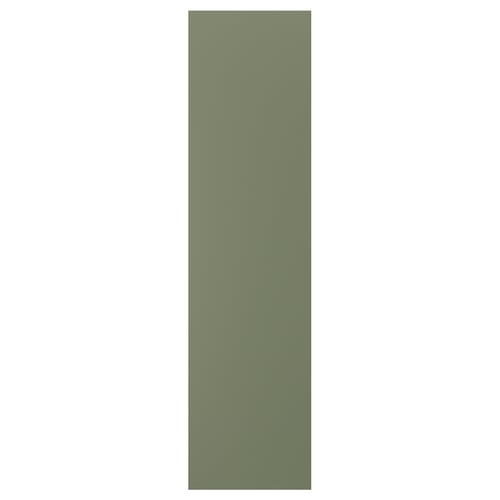 AXSTAD panel, grey-green matte, rectangular, particleboard core, plastic foil.