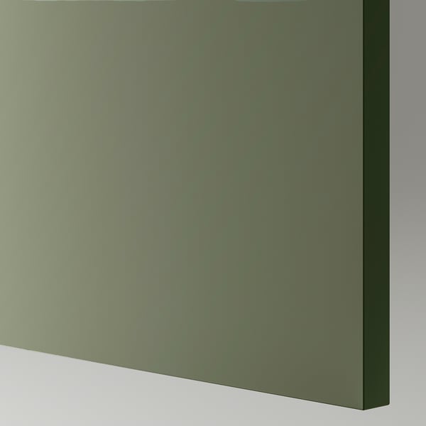 Compact, sleek cabinet with smooth grey-green finish, seamless edges, and sturdy design.