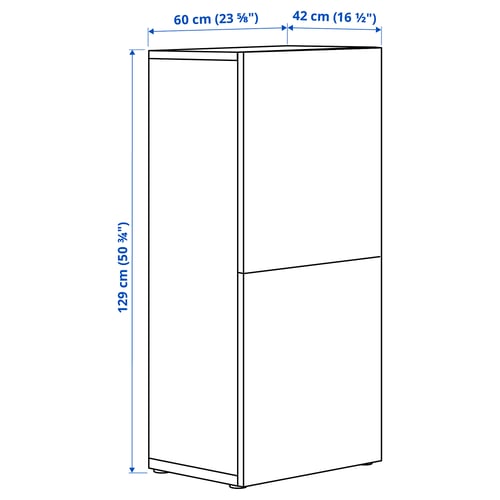 Illustration with measurements for the product: BESTÅ.
