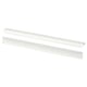 Two white BILLSBRO handles, sleek and minimalist, made of aluminium with powder coating, laid side by side.