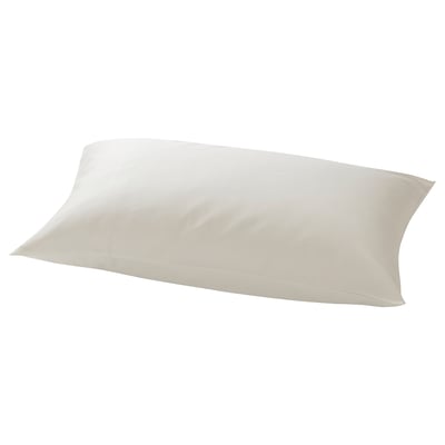 Björkål pillowcase, white, soft cotton, rectangular, smooth texture, minimalist design.