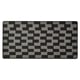 Black and grey chequered gaming mouse pad, rectangle, smooth, recycled polyester top.