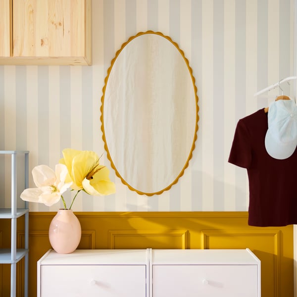 DAGGKAPRIFOL Mirror, dark yellow, 60x100 cm