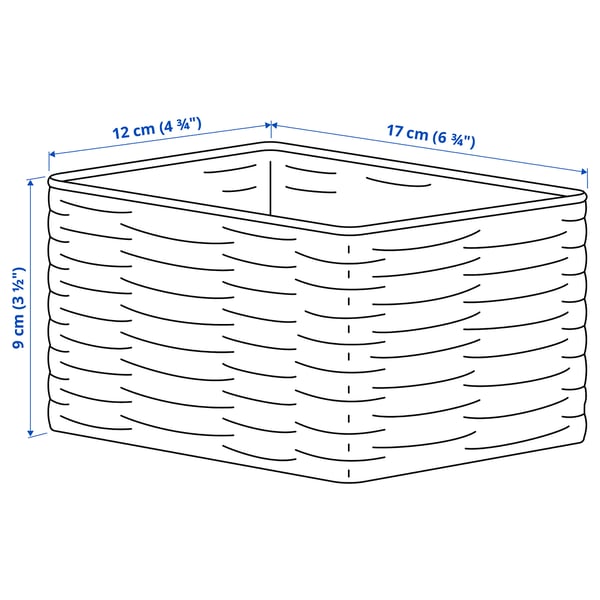 DJURTRÄNARE Basket, grey-beige, 12x17x9 cm