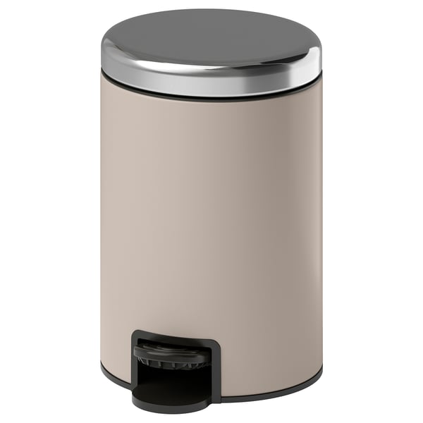 EKOLN Waste bin, beige, 3 l