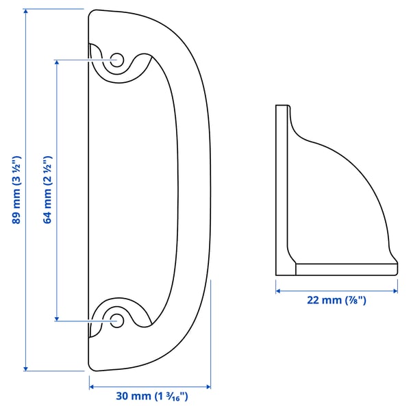ENERYDA Cup handle, black, 89 mm