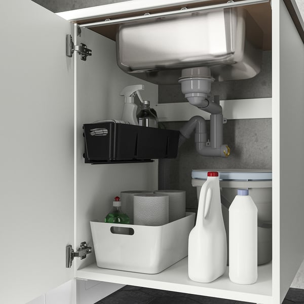 ENHET Storage combination, white, 139x63.5x87.5 cm