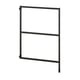 Black ENHET metal frame, square shape with horizontal bars, sturdy design for support.