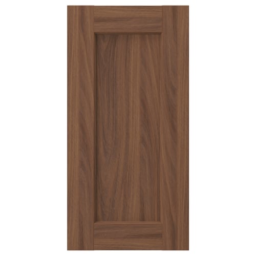 ENKÖPING brown walnut cabinet door, classic design, sturdy wood texture, square shape with simple frame.