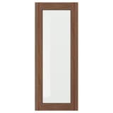 Enkoping: brown walnut, rectangular mirror with wooden frame.