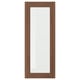 Enkoping: brown walnut, rectangular mirror with wooden frame.