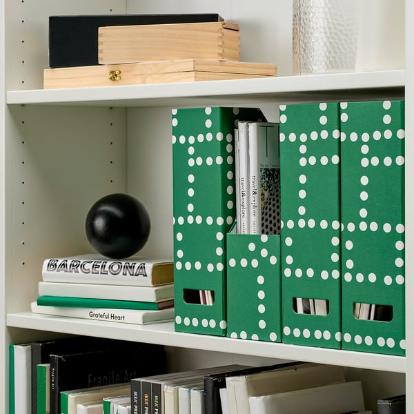 FJÄDERHARV Magazine file, green/dotted