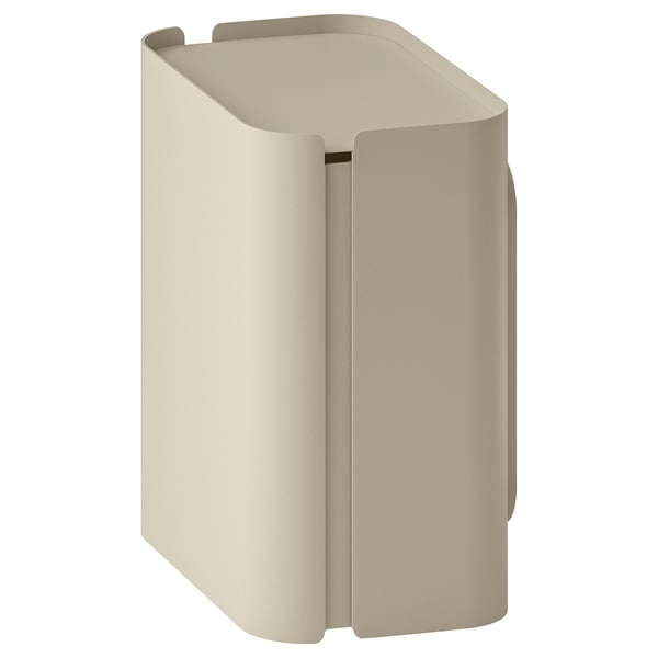 A beige FLORSJÖN waste bin. It has a sleek, rectangular design with a smooth surface.