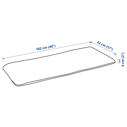 Illustration with measurements for the product: GRYTTOM.
