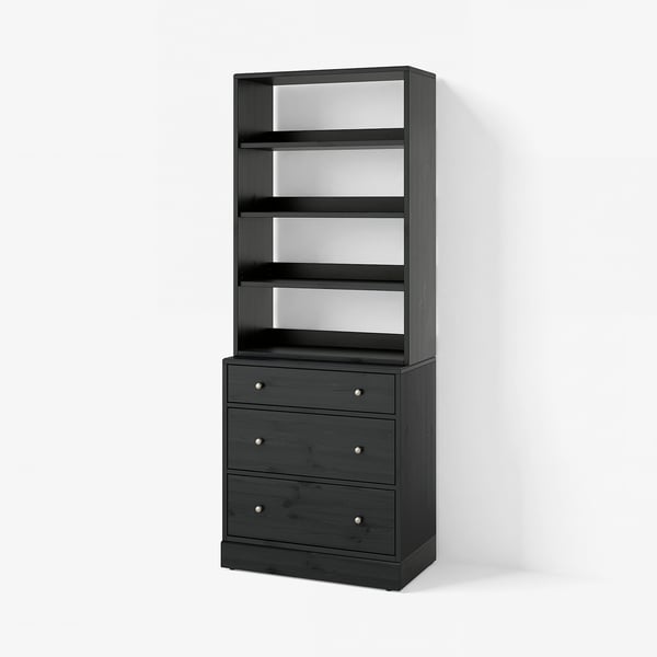 HAVSTA Storage combination, black, 81x47x212 cm