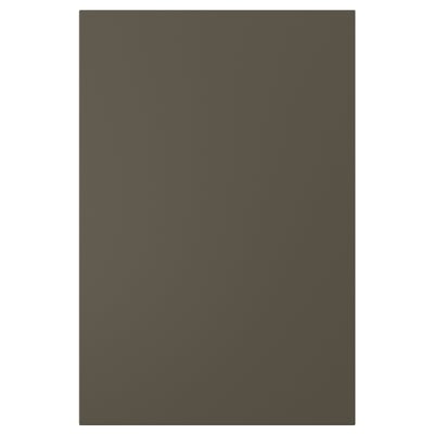 Brown HAVSTORP cabinet door, smooth acrylic finish, fiberboard, left/right mount.