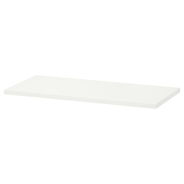 White HJÄLPA shelf, rectangular, simple design, flat surface.