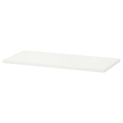 White HJÄLPA shelf, rectangular, simple design, flat surface.