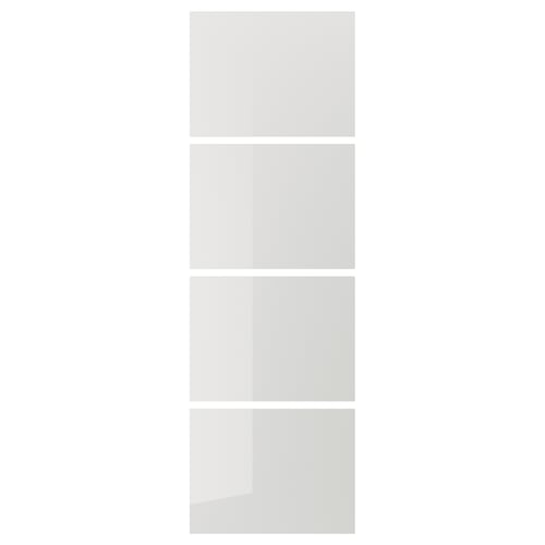HOKKSUND high-gloss white sliding door panel, rectangular with smooth surface.