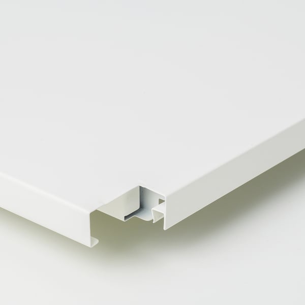 White metal shelf hinge, sturdy and clean, showcasing robust, rust-resistant design.