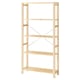 IVAR: light wooden storage shelves, 5-tier, adjustable, simple design, uncoated pine wood.