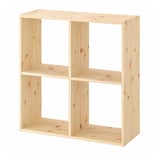 IVAR pine wood shelf unit, natural colour, rectangular shape, minimalist design