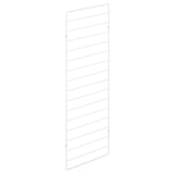 A JOSTEIN storage grid made of powder-coated steel. It is white, rectangular, and horizontal lines for hanging accessories.