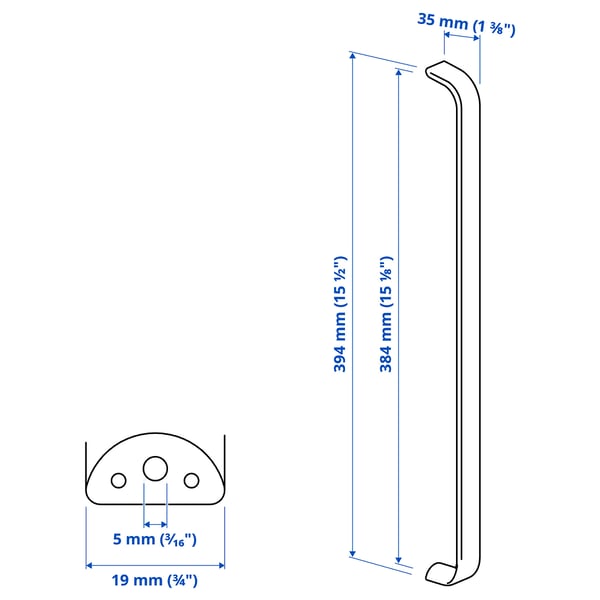 Illustration with measurements for the product: KALERUM.