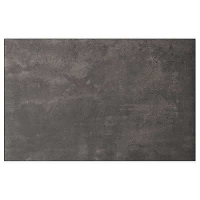 A KALLVIKEN dark grey, rectangular, textured concrete front panel made of high-pressure melamine laminate and particleboard.