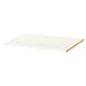 A KLEPPSTAD white shelf. Its rectangular, made of paper foil and particleboard, designed for wardrobe storage.