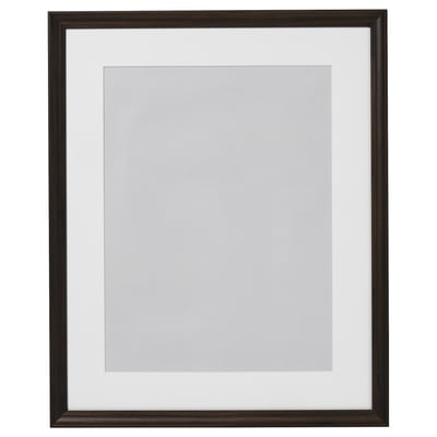 Frame: KLOTKÖRSBÄR, black wood-style, square, empty photo display.