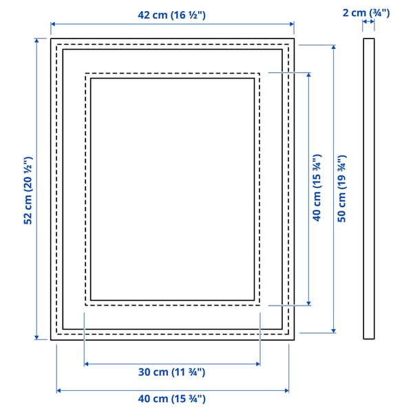 Illustration with measurements for the product: KNOPPÄNG.