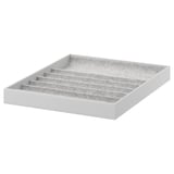 KOMPLEMENT grey felt insert, rectangular with multiple compartments for organising accessories.