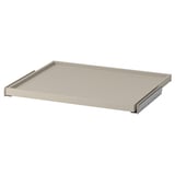KOMPLEMENT pull-out tray in beige with metal sides and handles.