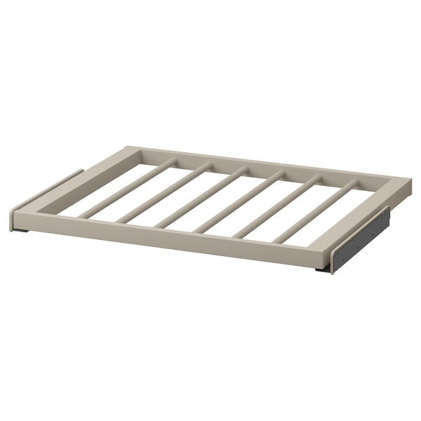 KOMPLEMENT beige trouser hanger - metal frame, fiberboard, smooth-close mechanism.