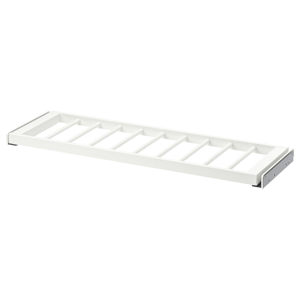 KOMPLEMENT trouser hanger, white, metal, rectangular, minimalist design.