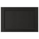 LERHYTTAN black kitchen drawer front, traditional style with bevelled edges, solid wood frame, ash veneer panel.