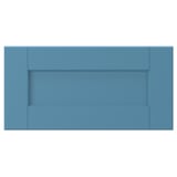 LERHYTTAN blue drawer front, solid wood frame, bevelled edges, birch veneer, rustic design.