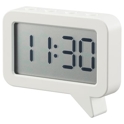 LJUNGPIPARE Clock/timer, white, 8x7 cm
