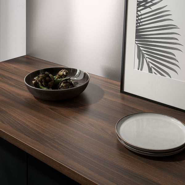 LYSEKIL Wall panel, double sided stainless steel/brass, 119.6x55 cm