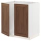 METOD kitchen unit: white w/ walnut doors, rectangular, classic design.