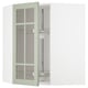 METOD kitchen panel, light green with glass, modern design, adjustable shelf.