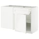 White METOD kitchen unit with drawer and cabinet.